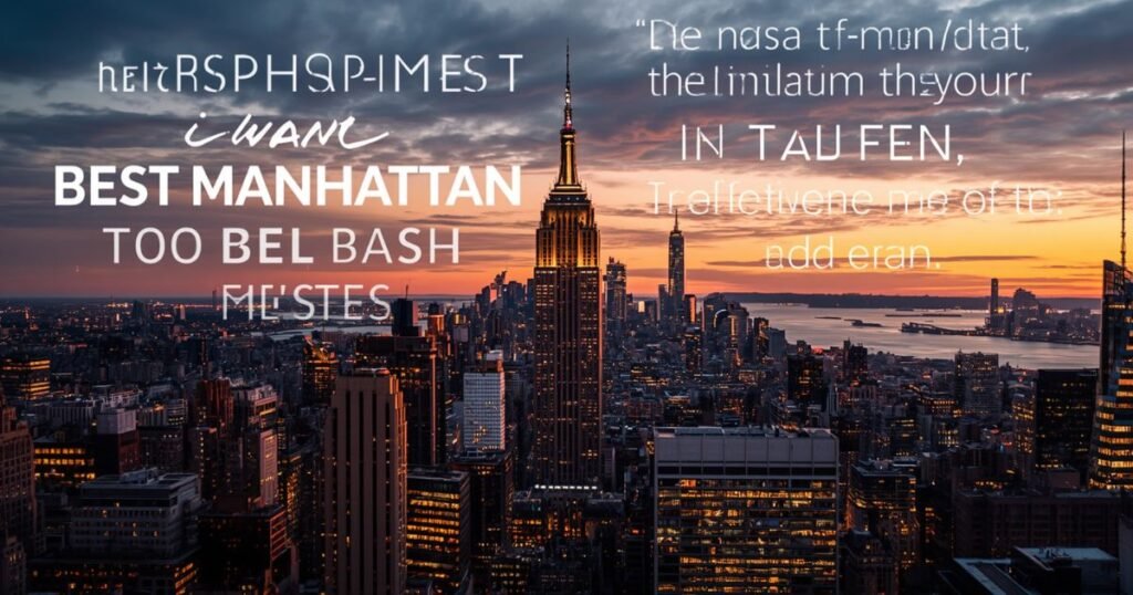 Aesthetic Manhattan Captions for Your Photo Dump